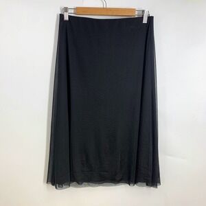 Halogen Mesh Maxi Skirt Sheer Layering Full Length Womens Size 1 NWT